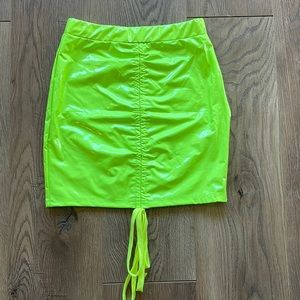 neon Green mini skirt